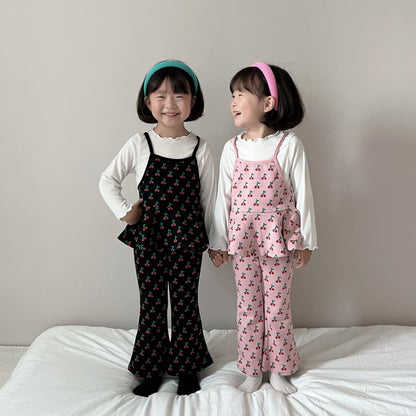 [PRE-ORDER] Cherry Ribbon Top Boot-Cut Set