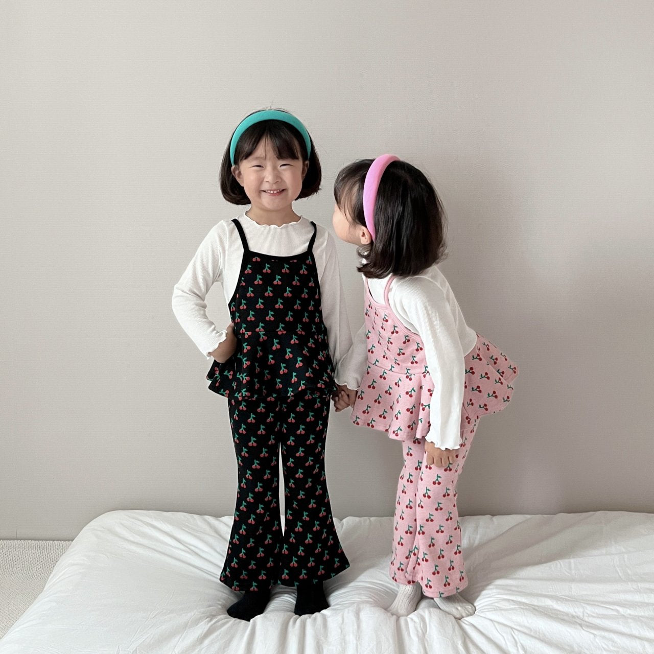 [PRE-ORDER] Cherry Ribbon Top Boot-Cut Set