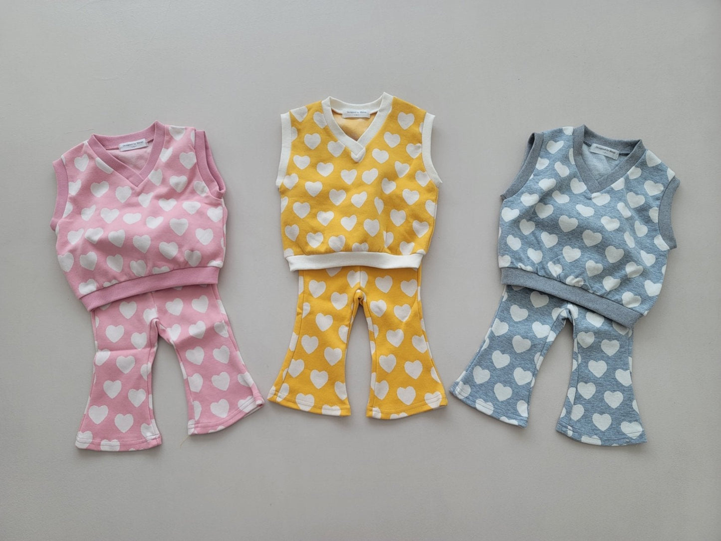 [PRE-ORDER] Heart Vest Bottom Set