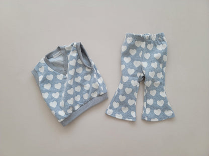 [PRE-ORDER] Heart Vest Bottom Set