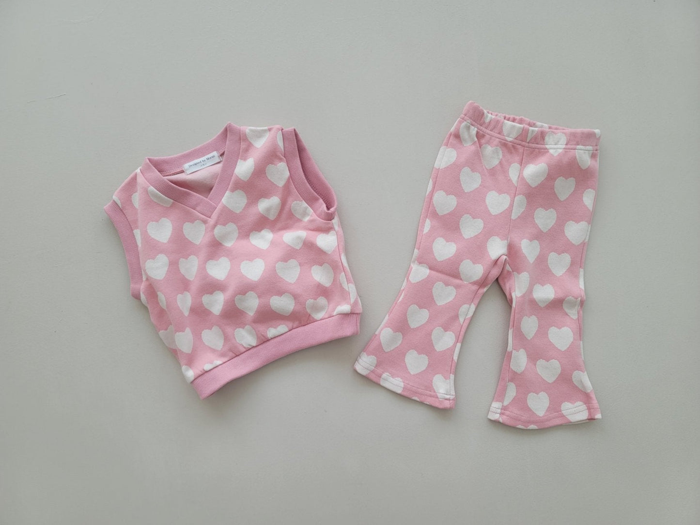 [PRE-ORDER] Heart Vest Bottom Set