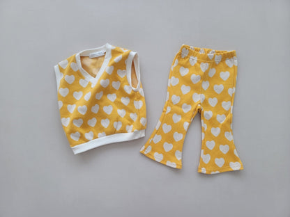 [PRE-ORDER] Heart Vest Bottom Set