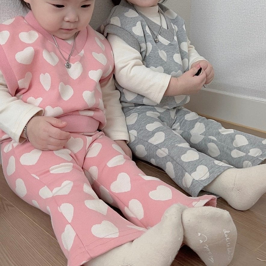 [PRE-ORDER] Heart Vest Bottom Set