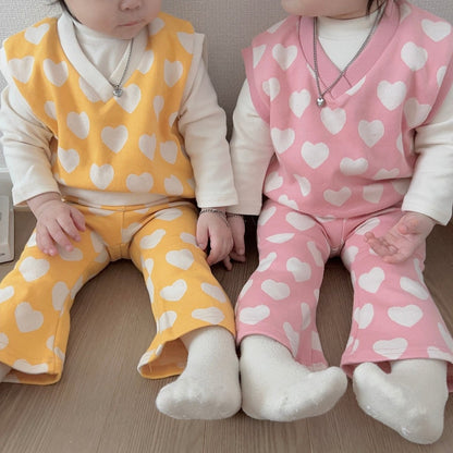 [PRE-ORDER] Heart Vest Bottom Set