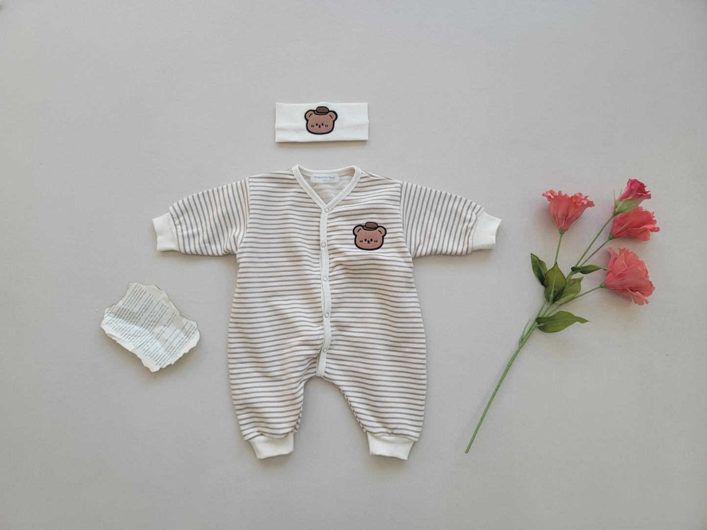 [PRE-ORDER] Snap Bear Body Suit + Hair Band Set