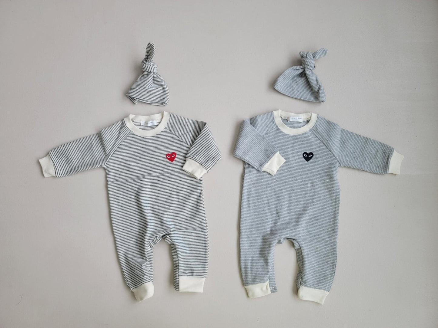 [PRE-ORDER] Chewy Heart Body Suit + Bonnet Set