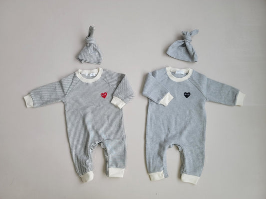 [PRE-ORDER] Chewy Heart Body Suit + Bonnet Set