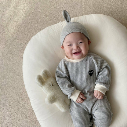 [PRE-ORDER] Chewy Heart Body Suit + Bonnet Set