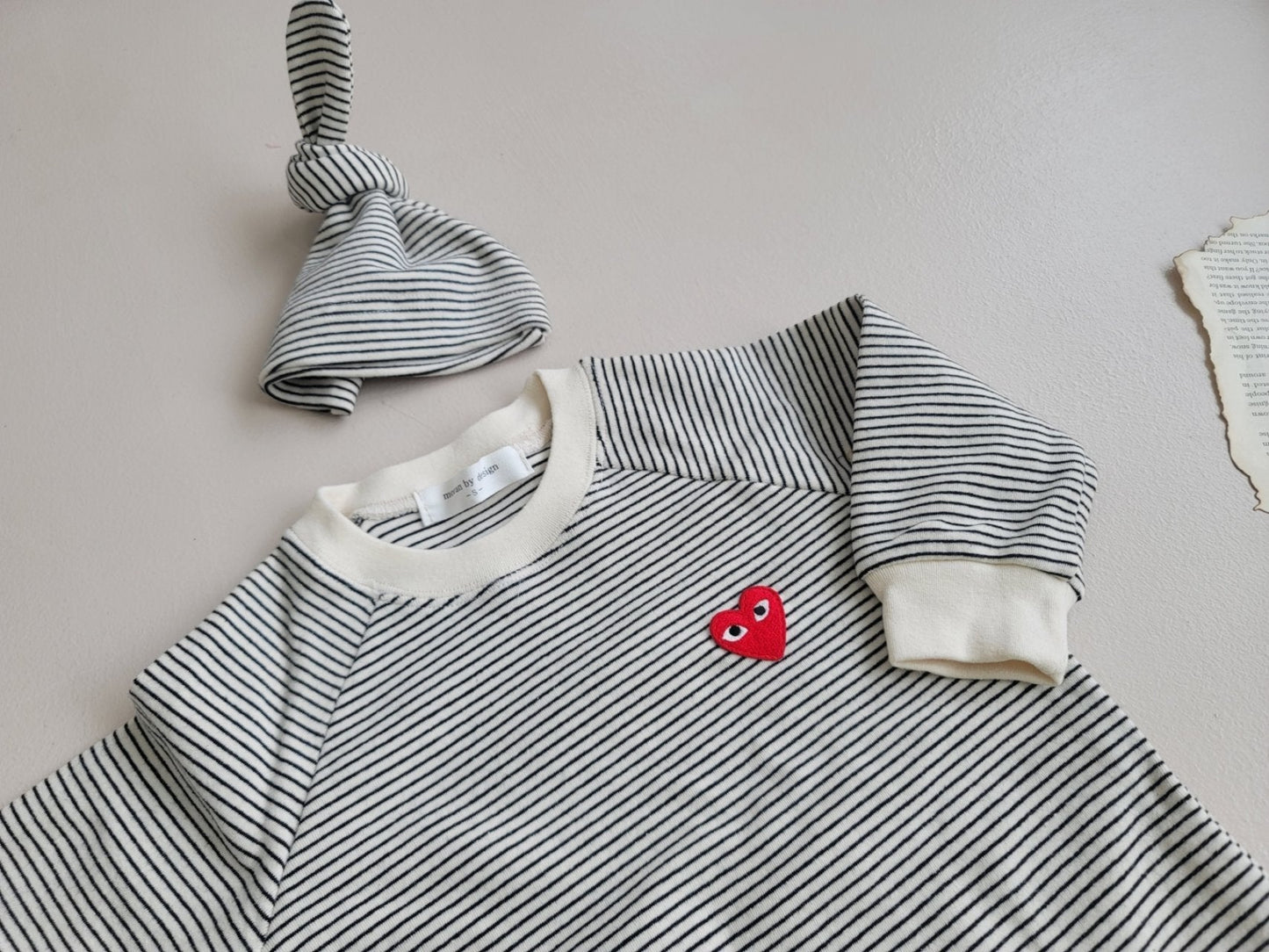 [PRE-ORDER] Chewy Heart Body Suit + Bonnet Set