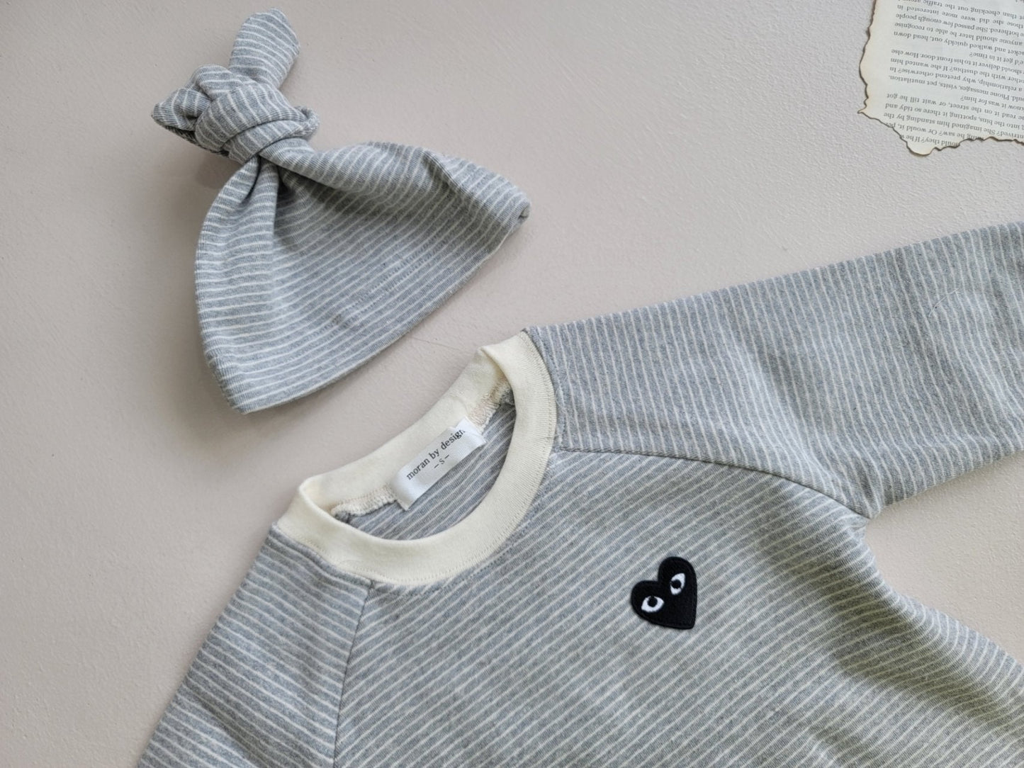 [PRE-ORDER] Chewy Heart Body Suit + Bonnet Set