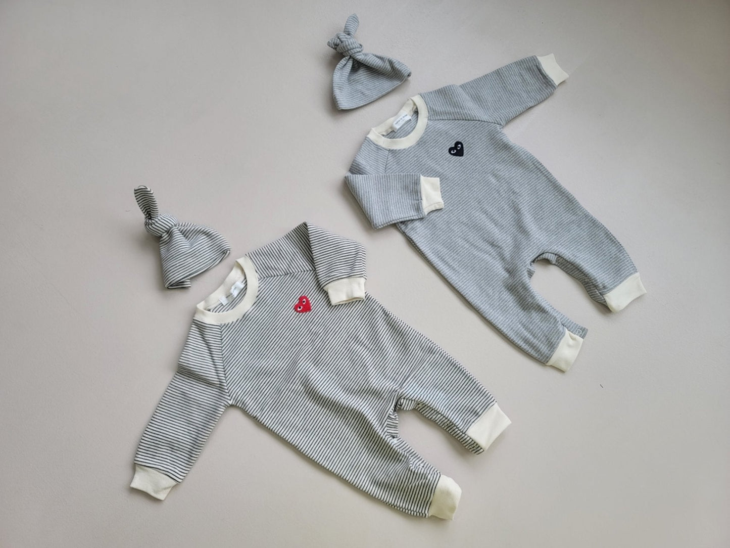 [PRE-ORDER] Chewy Heart Body Suit + Bonnet Set