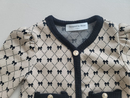 [PRE-ORDER] Ribbon Baby Cardigan Bloomer Set