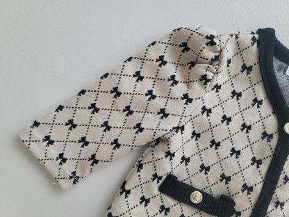 [PRE-ORDER] Ribbon Baby Cardigan Bloomer Set