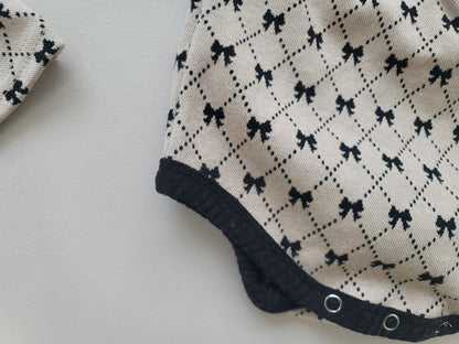 [PRE-ORDER] Ribbon Baby Cardigan Bloomer Set