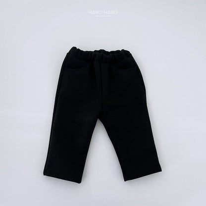 Latte Fleece-Lined Pants [Oatmeal, Navy/2XL(6-7yr)]