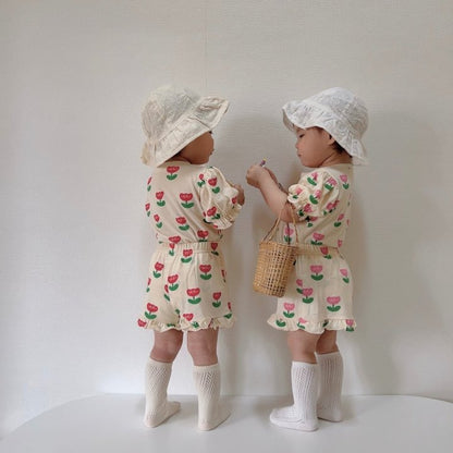 [PRE-ORDER] Tulip Frill Top Bottom Set