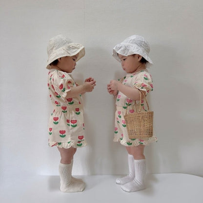 [PRE-ORDER] Tulip Frill Top Bottom Set