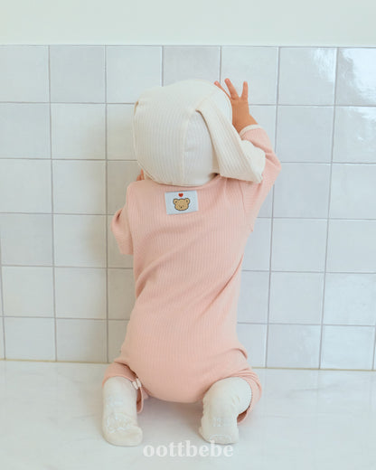 [PRE-ORDER] Butter Cream Body Suit + Bonnet Set