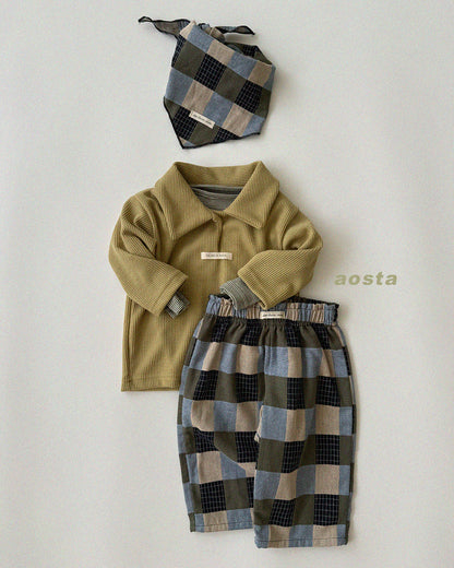 Mulmul Collar T-Shirts [Black/M(1-2yr)]