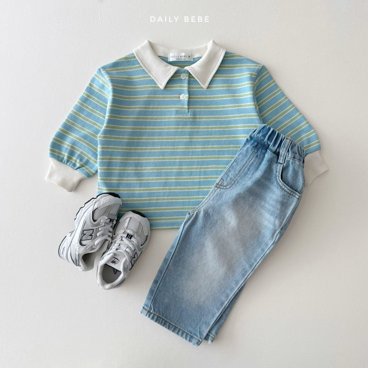 Cozy Collar T-Shirts [Yellow/M(3-4yr)]