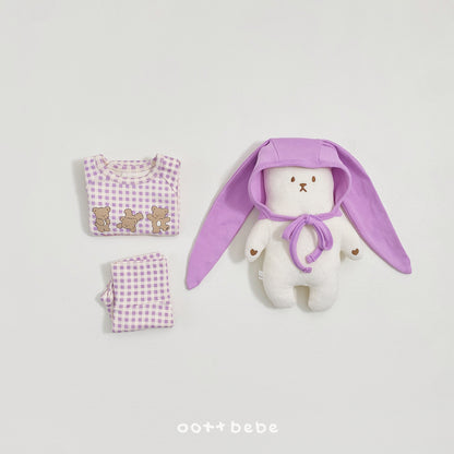 [PRE-ORDER] Check Bear Body Suit + Leggings Set