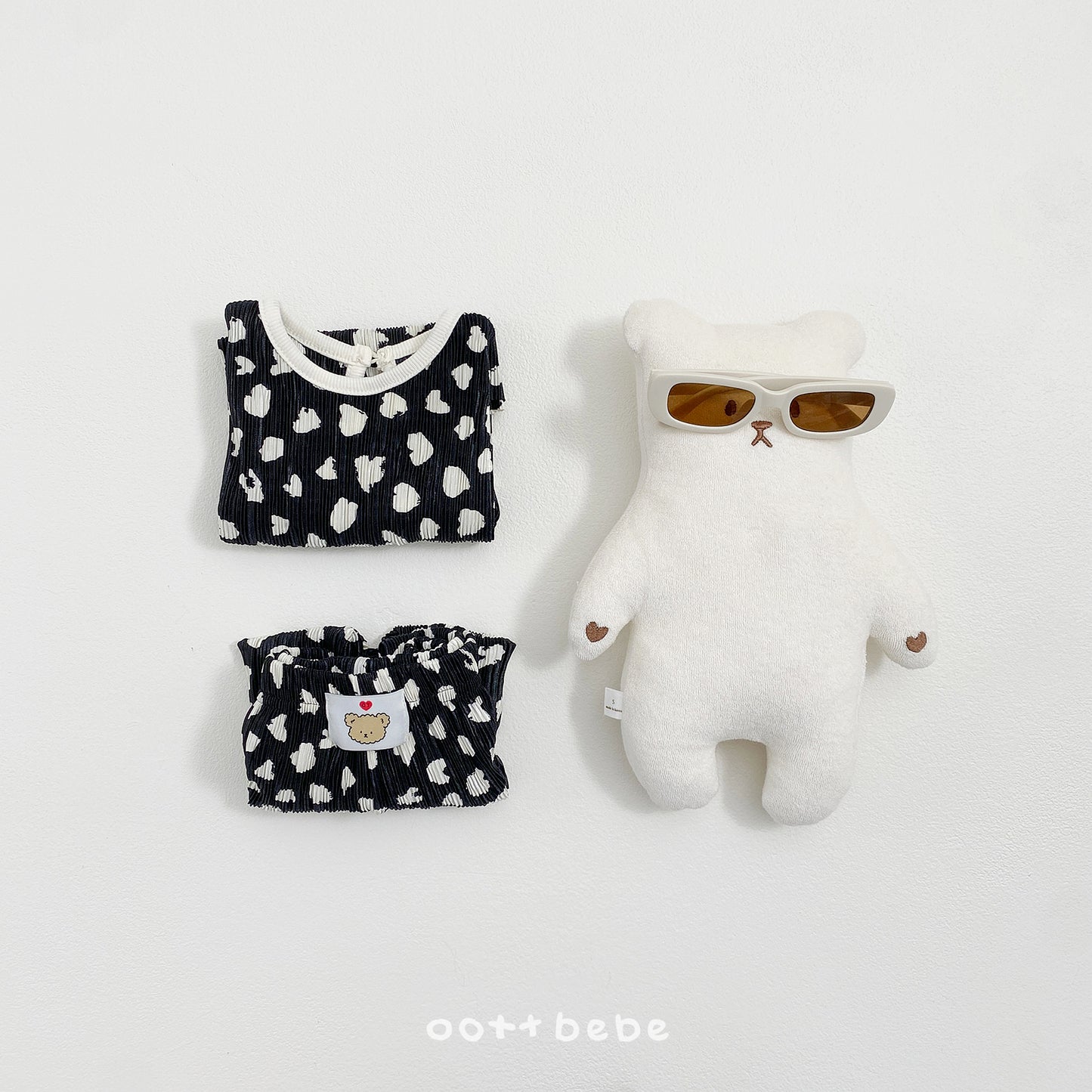 [PRE-ORDER] Petite Leopard Pleats Top Bottom Set