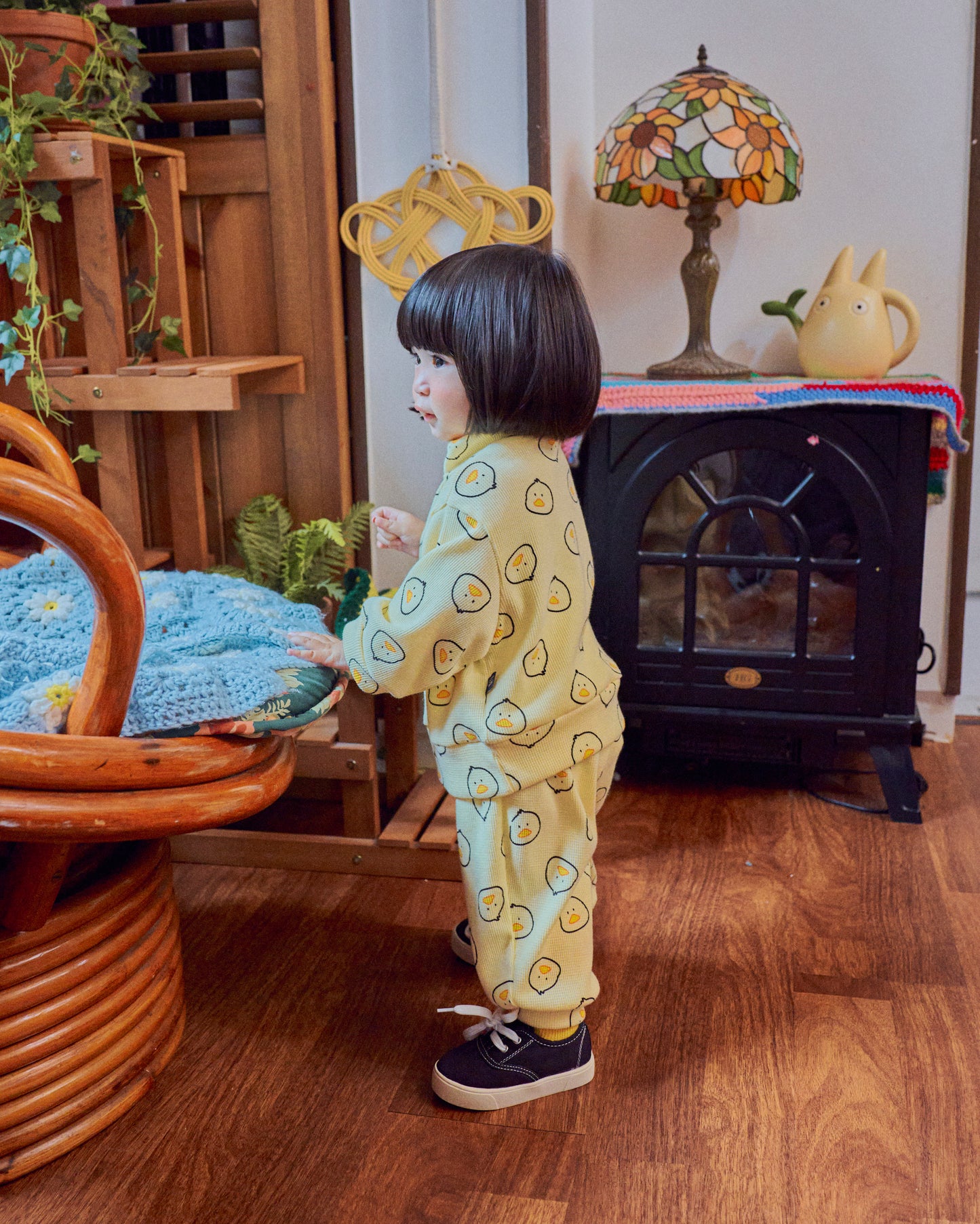 [PRE-ORDER] Little Farm Waffle Anorak Bottom Set