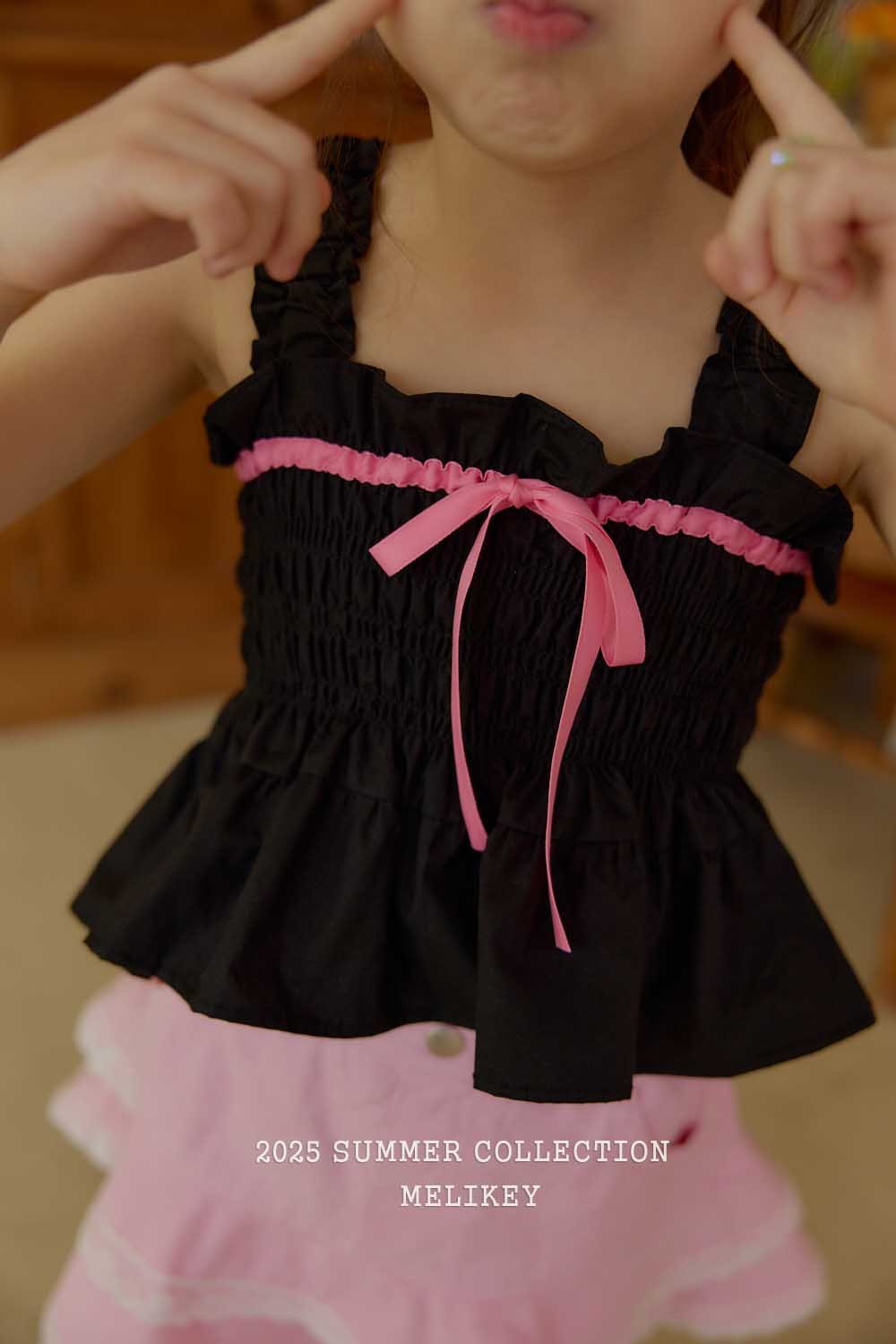 Jenny Ribbon Blouse [Black/M(3-4yr)]
