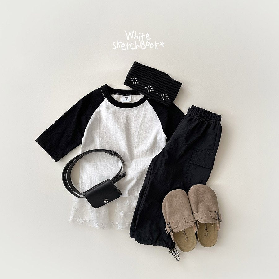[PRE-ORDER] New Color Block Raglan 3/4 Sleeve T-Shirts