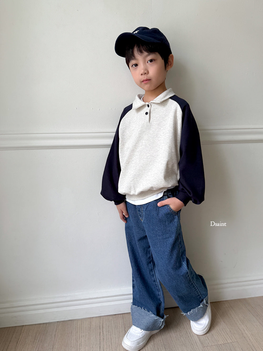 [PRE-ORDER] Cutting Roll-Up Wide Denim Pants