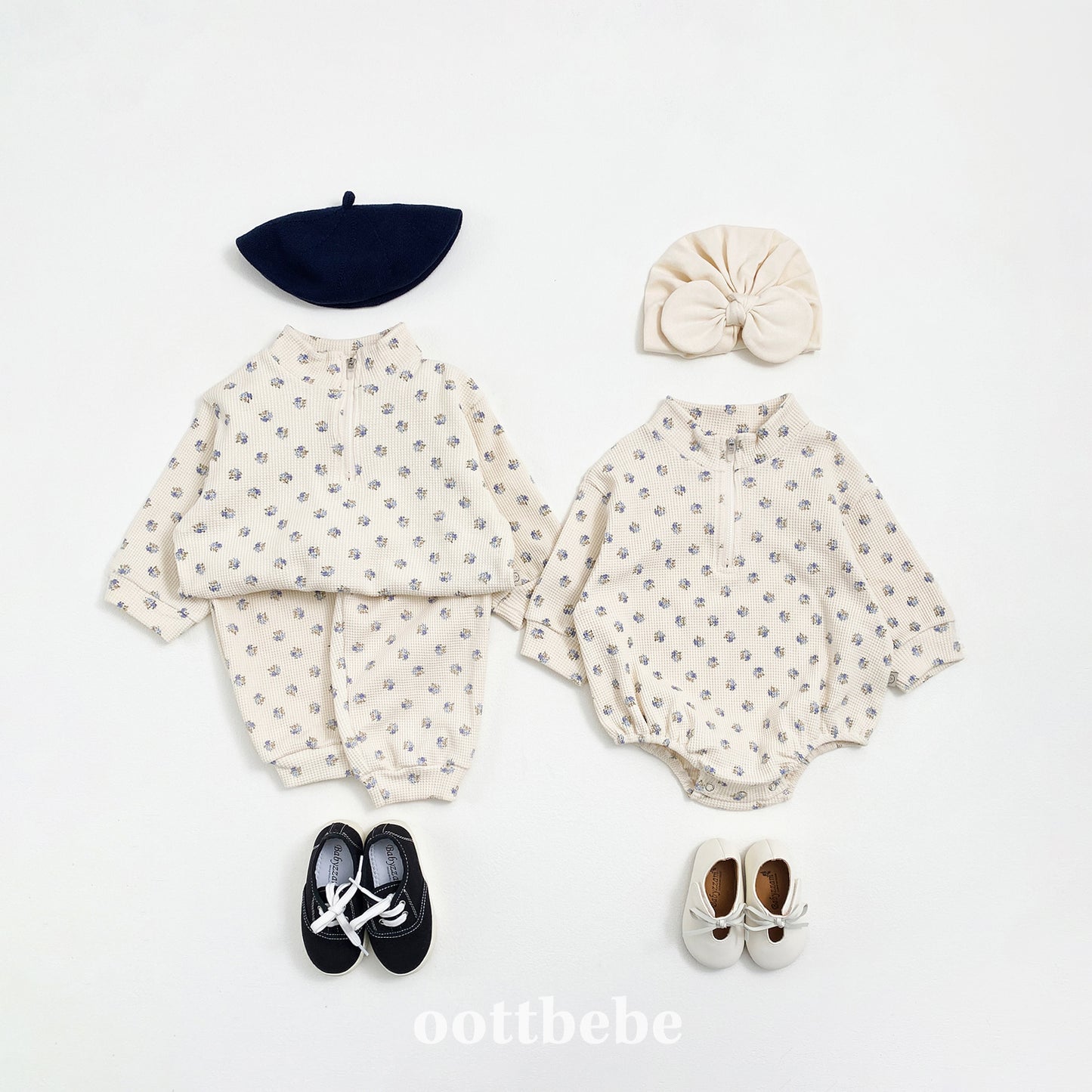 [PRE-ORDER] Sweet Waffle Anorak Top Bottom Set