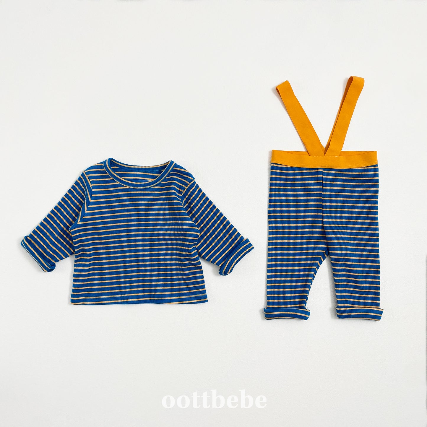 [PRE-ORDER] Macaroon Suspender Baby Top Bottom Set