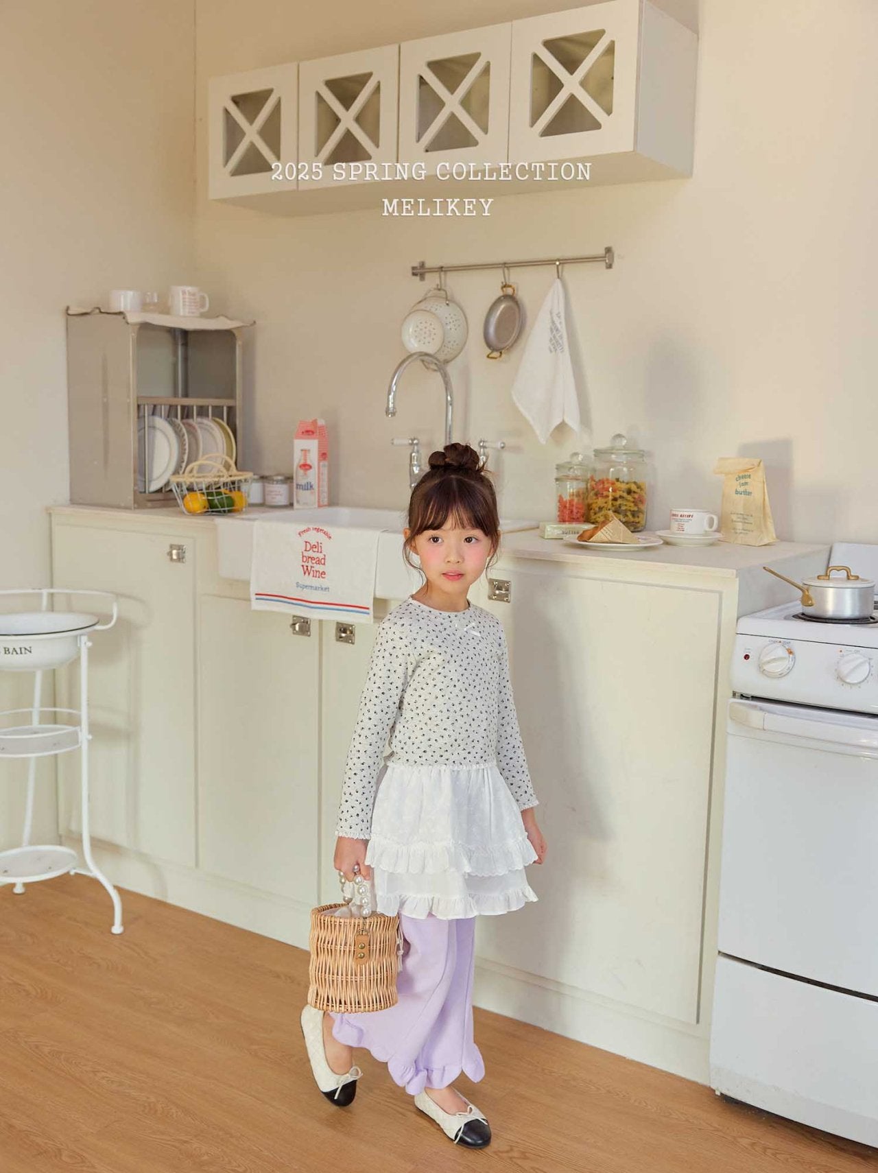 Rose Crop T-Shirts [Oatmeal/L(4-5yr)]