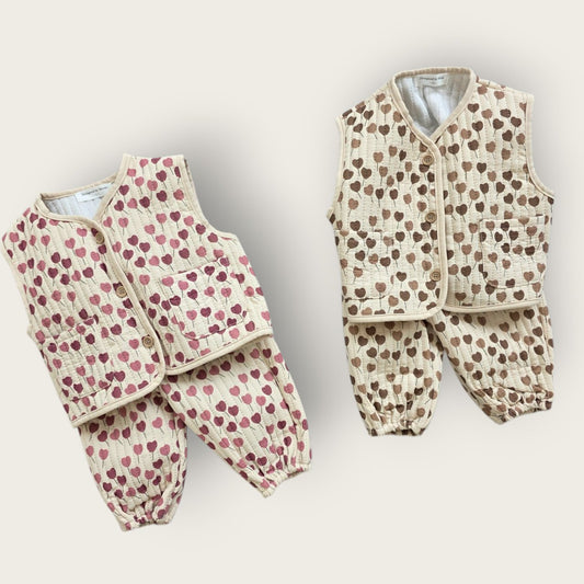 [PRE-ORDER] Heart Vest Bottom Set