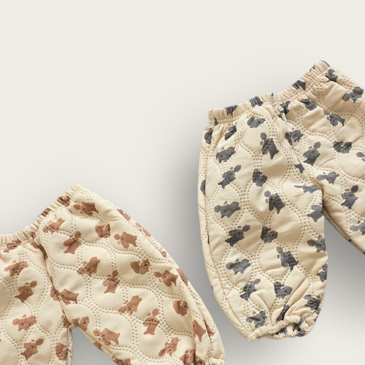 [PRE-ORDER] Puppy Quilted Jacket Bottom Set