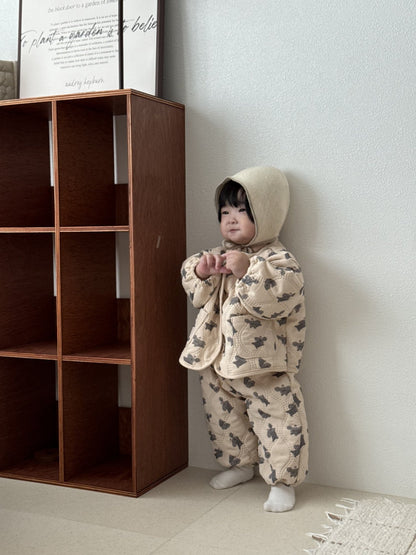 [PRE-ORDER] Puppy Quilted Jacket Bottom Set