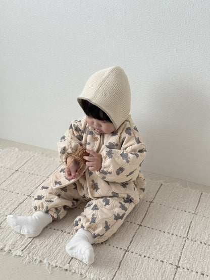 [PRE-ORDER] Puppy Quilted Jacket Bottom Set