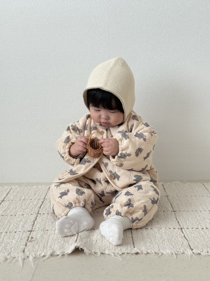 [PRE-ORDER] Puppy Quilted Jacket Bottom Set