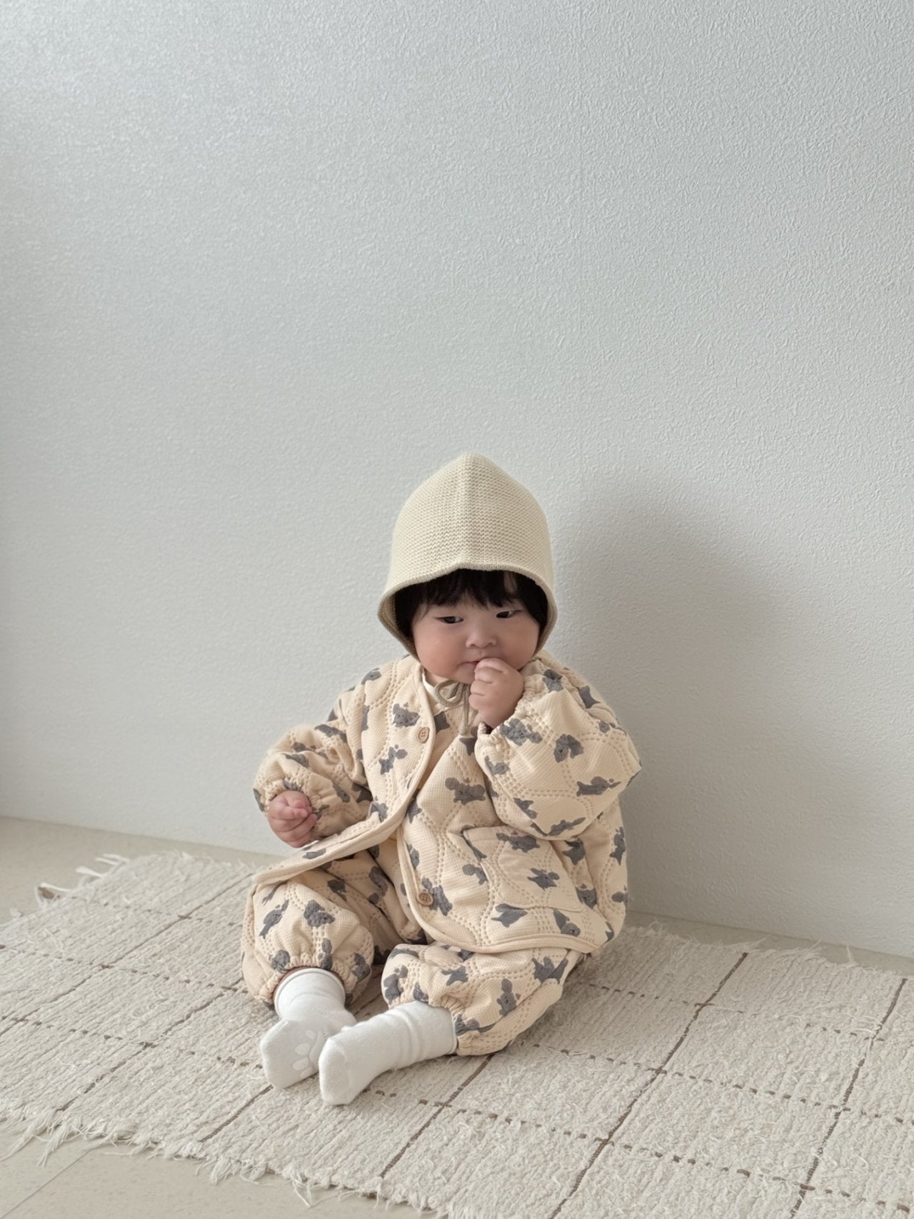 [PRE-ORDER] Puppy Quilted Jacket Bottom Set