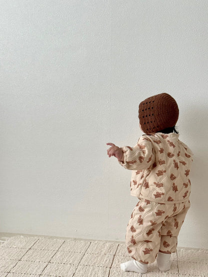 [PRE-ORDER] Puppy Quilted Jacket Bottom Set