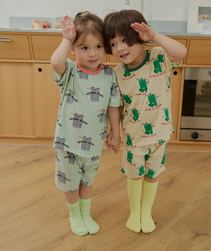 Flip Poly Ribbed Home Wear Set