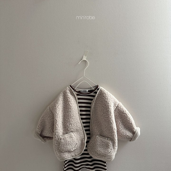 Bbo Bbo Stripe Body Suit [Brown/M(18-24m)]