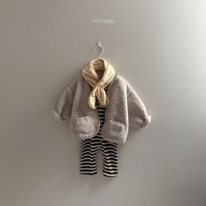 Bbo Bbo Stripe Body Suit [Brown/M(18-24m)]