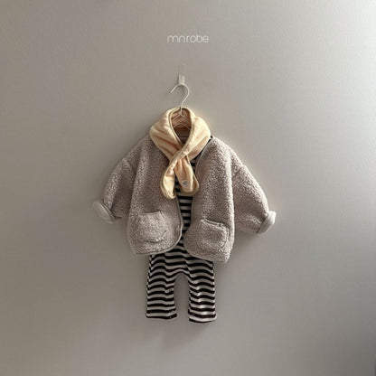 Bbo Bbo Stripe Body Suit [Brown/M(18-24m)]