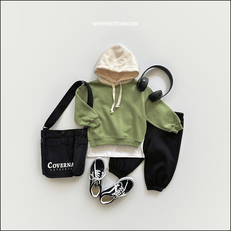 [PRE-ORDER] Simple Color Block Hoodie Sweatshirts