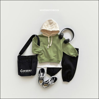 [PRE-ORDER] Simple Color Block Hoodie Sweatshirts