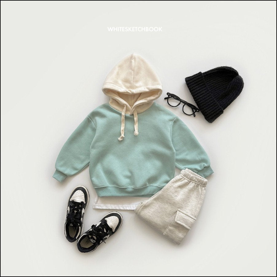 [PRE-ORDER] Simple Color Block Hoodie Sweatshirts