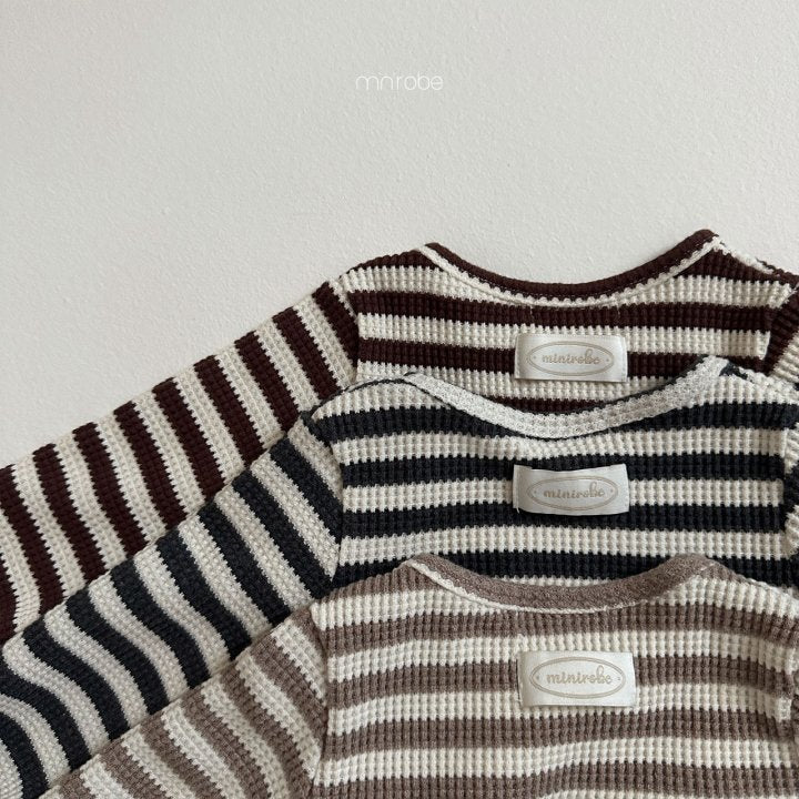 Bbo Bbo Stripe Body Suit [Brown/M(18-24m)]