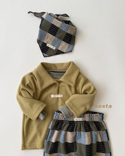Mulmul Collar T-Shirts [Black/M(1-2yr)]