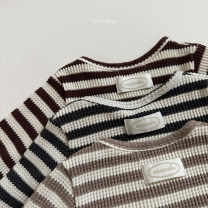Bbo Bbo Stripe Body Suit [Brown/M(18-24m)]